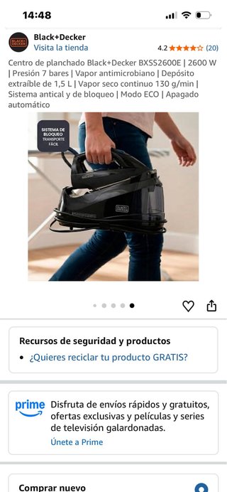 Centro de Planchado Black+Decker 2600W 7 Bar