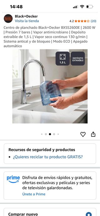 Centro de Planchado Black+Decker 2600W 7 Bar