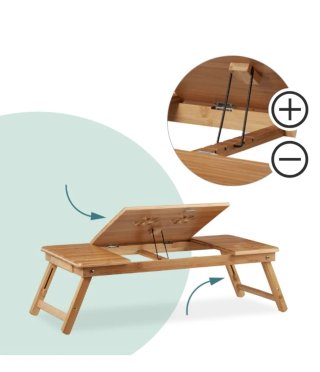 Mesa/bandeja de madera plegable para portátil. Nue