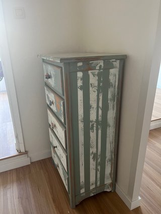 Cómoda vintage 5 cajones - pino macizo