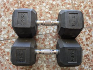 Mancuernas Hexagonales 25 kg (Par)