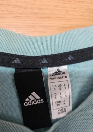 Camiseta Adidas Talla S Verde Agua