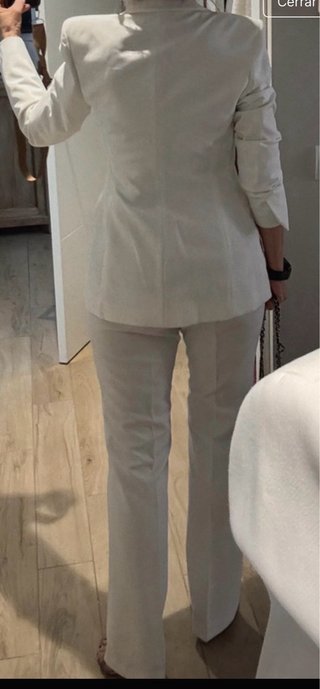 Traje de chaqueta blanco Zara