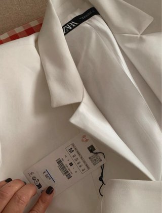 Traje de chaqueta blanco Zara