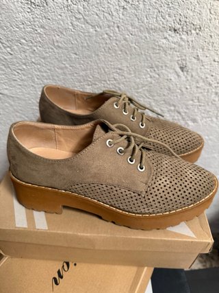 Zapatos Oxford Mujer Marrones