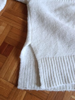 Jersey Mango cuello alto blanco