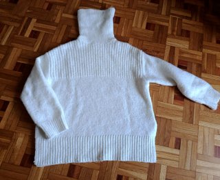 Jersey Mango cuello alto blanco