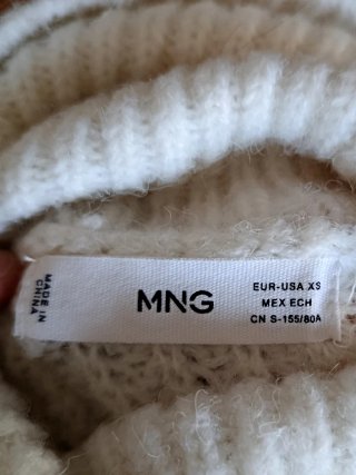 Jersey Mango cuello alto blanco