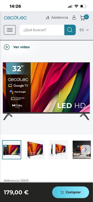 TV Cecotec 32 HD LED Google TV