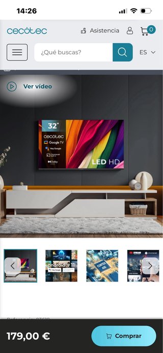 TV Cecotec 32 HD LED Google TV
