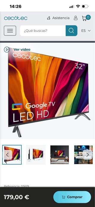 TV Cecotec 32 HD LED Google TV