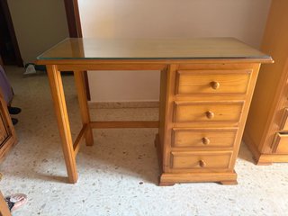 Escritorio madera y Cabezero para cama