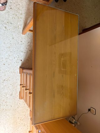 Escritorio madera y Cabezero para cama