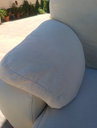 2 Sofás blancos de tela 2 plazas