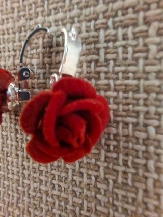 Orecchini Rose Rosse Argento