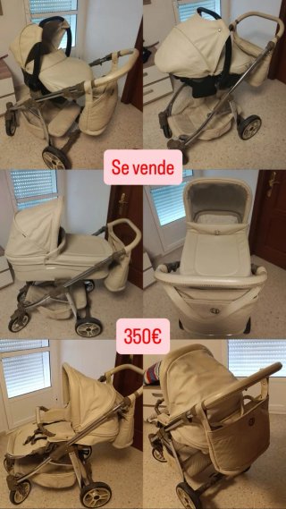 Carrito de bebé beige
