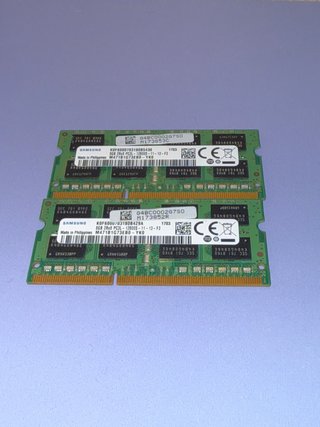 2x Samsung DDR3 PC3L 8GB RAM Módulos