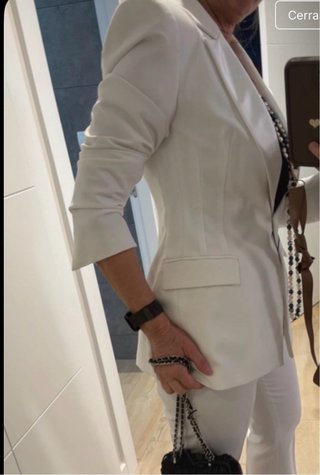 Americana esmoquin Zara blanca S