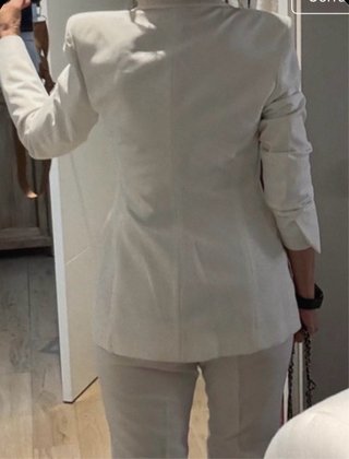 Americana esmoquin Zara blanca S