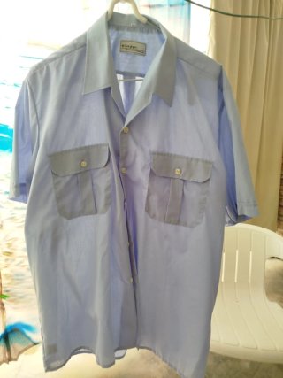 Camisa manga corta azul