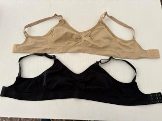 Sujetador de lactancia beige y negro