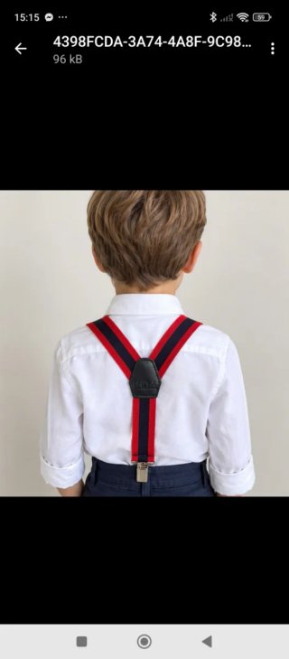 Bretelle bambino righe rosse e blu