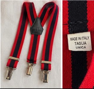Bretelle bambino righe rosse e blu