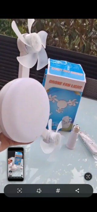 Luz Ventilador Dron Blanca