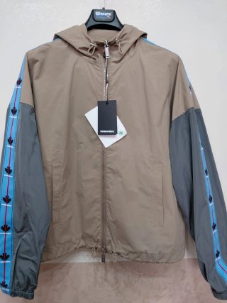 Dsquared2 K-Way Giacca Color Block Beige/Grigio