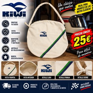 Funda Casco Moto Kiwi Clásico Vintage