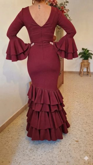 Traje de flamenca buganvilla TODAS LAS TALLAS