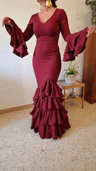 Traje de flamenca buganvilla TODAS LAS TALLAS