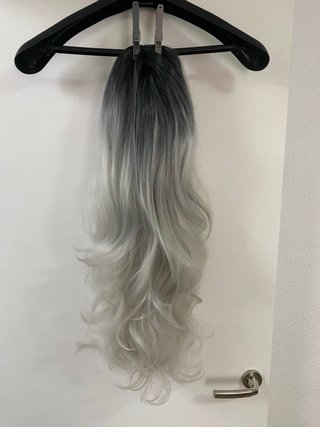 Peluca Ombré Negro a Gris