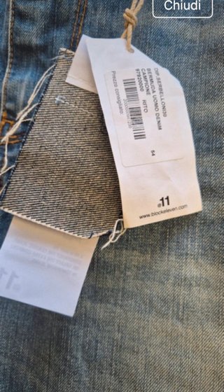 Bermuda jeans blu taglia 54