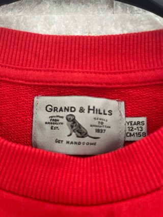 Felpa Grand & Hills rossa 12-13 anni