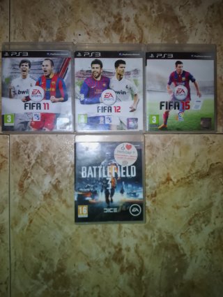 Lote 4 Juegos PS3: FIFA 11, 12, 15 y Battlefield 3