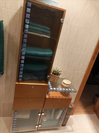 Espejo Baño y Mueble Auxiliar