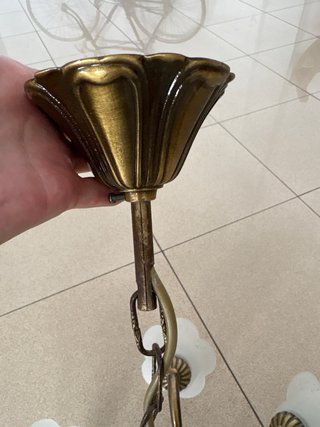 Lámpara colgante madera y metal