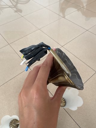 Lámpara colgante madera y metal