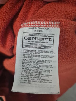 Felpa Carhartt con cappuccio arancione