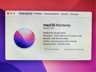 MacBook Air 13” 2017 Plata