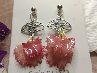 Pendientes pétalo de claveles
