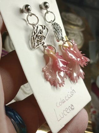 Pendientes pétalo de claveles