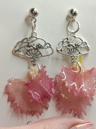 Pendientes pétalo de claveles
