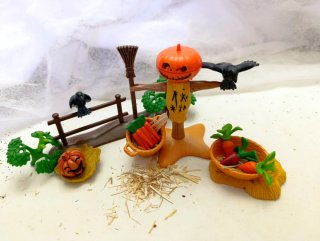 Set Halloween Calabaza Espantapájaros Cuervo Zanah