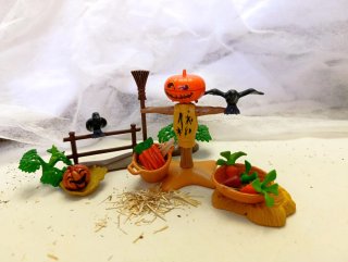 Set Halloween Calabaza Espantapájaros Cuervo Zanah
