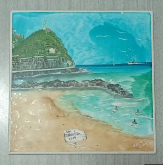 Azulejo antiguo pintado a mano Don Sebastian