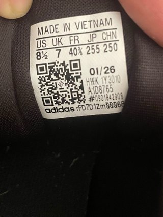 Zapatillas Adidas Mujer Negras y Blancas T 40 2/3