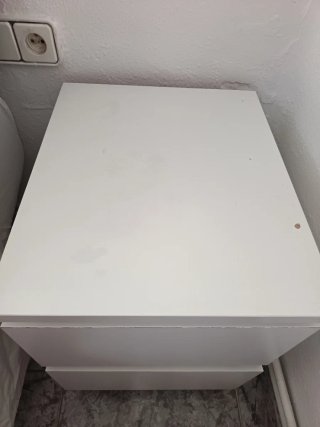 Mesitas de noche MALM blancas