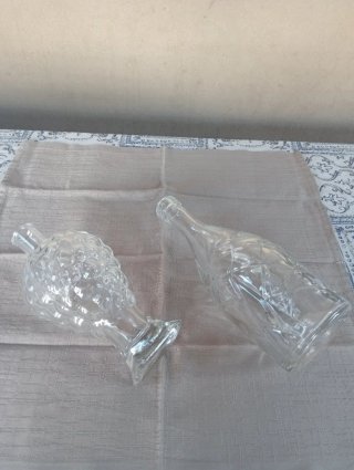 Set 2 Bottiglie Vintage Lavorate